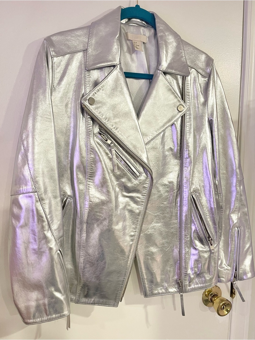 H&M Silver Metallic Biker Leather Jacket
🚨CLOSET CLEAR OUT- ALL OFFERS WELCOMED